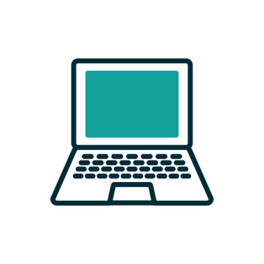 İzole edilmiş dijital dizüstü bilgisayar vektör tasarımı