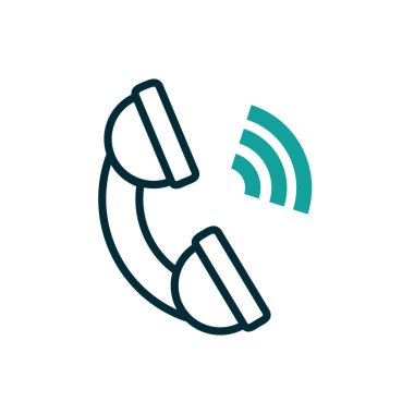 İzole telefon simgesi vektör tasarımı