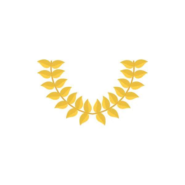 Gold leaves wreath vector design — 스톡 벡터