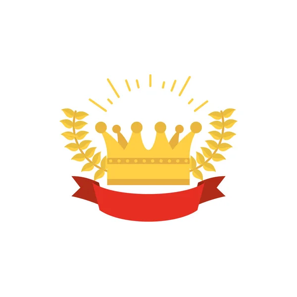 Geïsoleerde koninklijke gouden kroon vector ontwerp — Stockvector