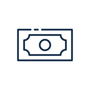 İzole para fatura vektör tasarımı