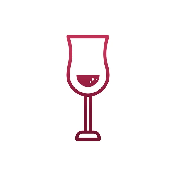 孤立的葡萄酒杯病媒设计 — 图库矢量图片
