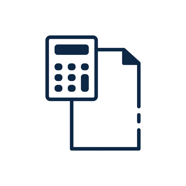 Ferramenta de calculadora isolada e design de vetor de papel de recibo — Vetor de Stock