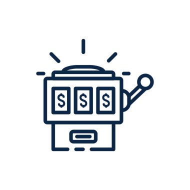 İzole edilmiş para slot makinesi vektör tasarımı