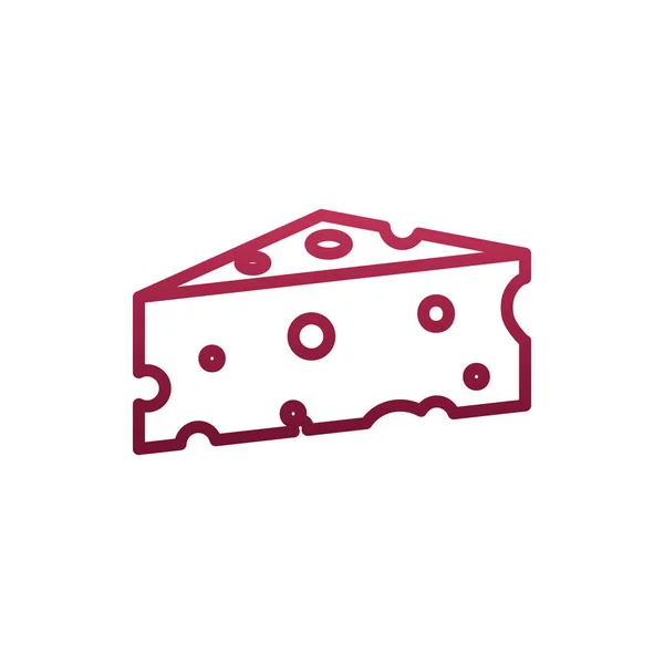 Diseño de vectores alimentarios de queso aislado — Vector de stock