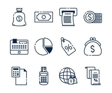 Yalıtılmış para simgesi vektör tasarımı