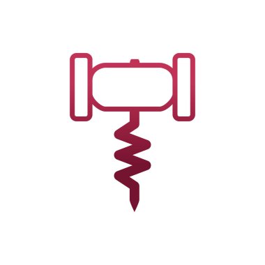 Ayrı şarap tirbuşon vektör tasarımı