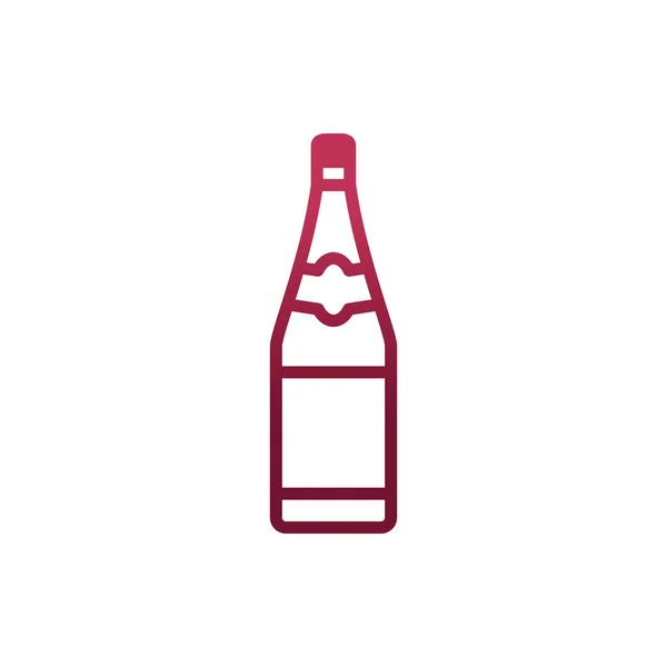 Design vettore bottiglia di vino isolato — Vettoriale Stock