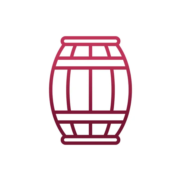 Diseño aislado del vector barril de vino — Vector de stock