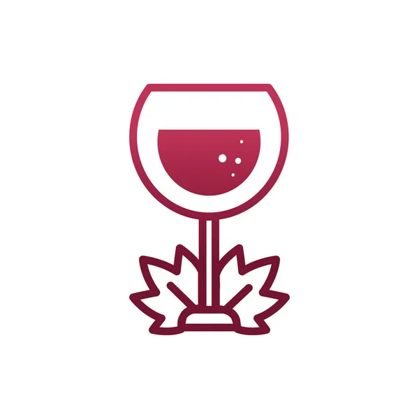 Coupe de vin isolée conception vectorielle — Image vectorielle