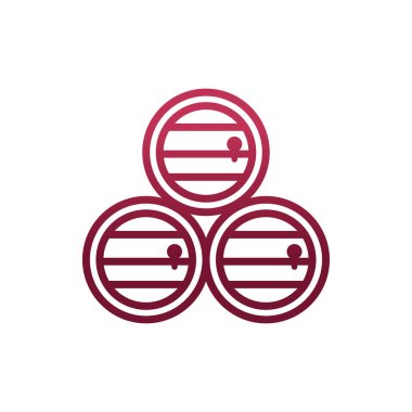 İzole şarap fıçıları vektör tasarımı