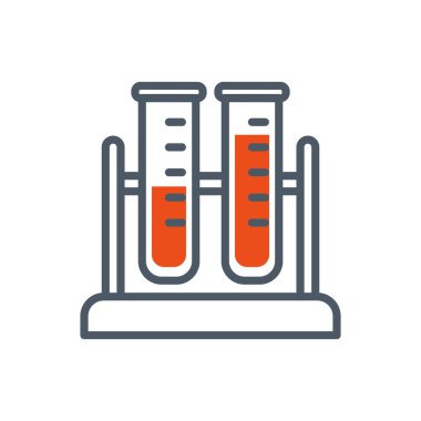 İzole kimya tüpleri vektör tasarımı