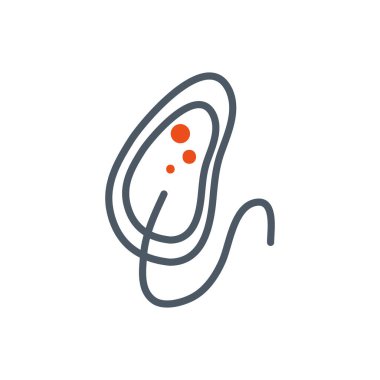 Isolated black and orange virus vector design