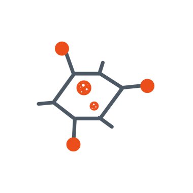 Isolated black and orange virus vector design