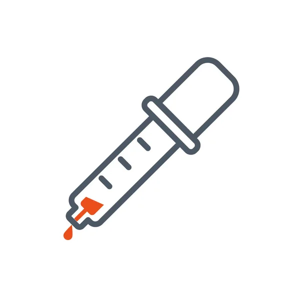 Conception de vecteur de compte-gouttes de chimie isolé — Image vectorielle