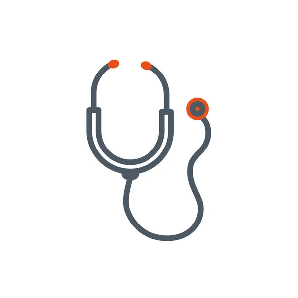 Izolowany stetoskop projektu wektora koncepcji opieki medycznej — Wektor stockowy