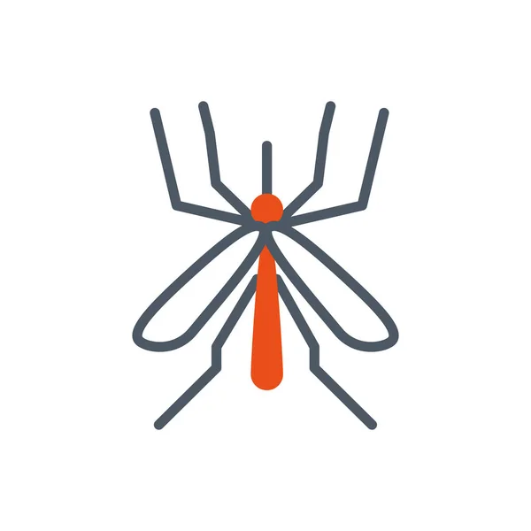 Isolated black and orange mosquito icon vector design — Stock vektor
