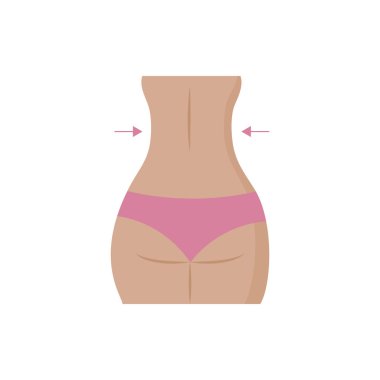 İzole kadın vücut vektör tasarımı