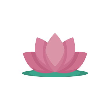 İzole edilmiş doğal nilüfer çiçeği vektör tasarımı