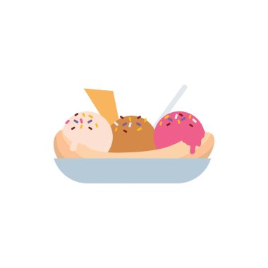 Isolated bananas ice cream vector design