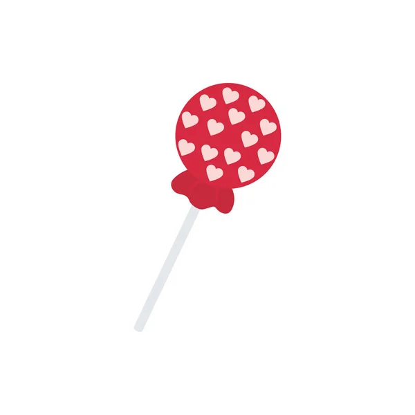 Corazón dulce aislado lollipop vector de diseño — Archivo Imágenes Vectoriales