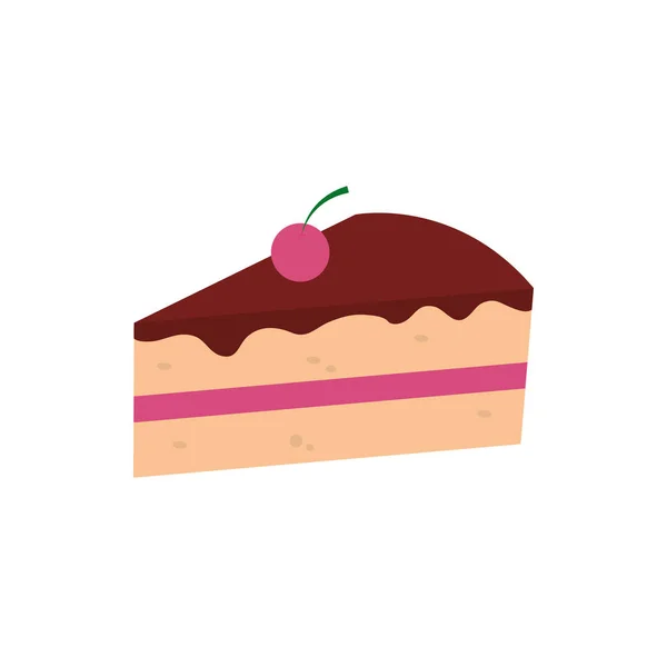 Изолированный вектор сладкого торта — стоковый вектор