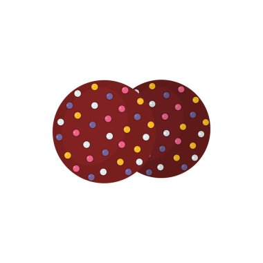 Isolated sweet chocolate cookies vector design