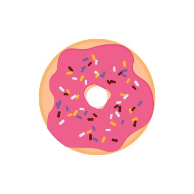 İzole edilmiş tatlı çörek vektör tasarımı