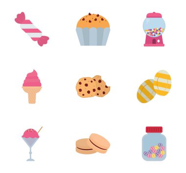 Isolated sweet food icon set vector design
