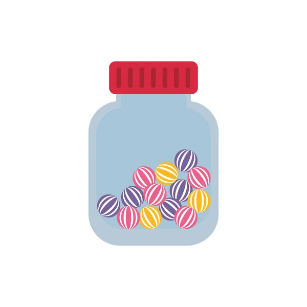 Isolated sweet candies jar vector design — Stock vektor