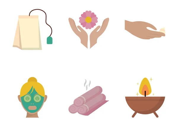 Isolated spa center icon set vector design — ストックベクタ