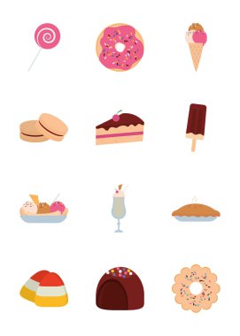 Isolated sweet food icon set vector design