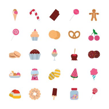 Isolated sweet food icon set vector design