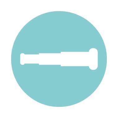 İzole teleskop blok biçim vektör tasarımı