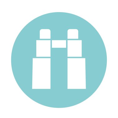 İzole edilmiş binoküler nesne blok biçim vektör tasarımı