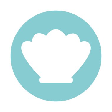 İzole edilmiş istiridye bloğu biçim vektör tasarımı