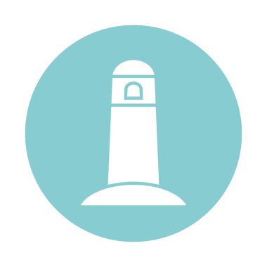 İzole deniz feneri blok biçim vektör tasarımı