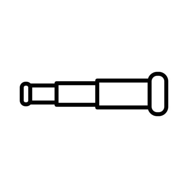 Design de vetor de ícone de estilo silhueta de telescópio isolado —  Vetores de Stock