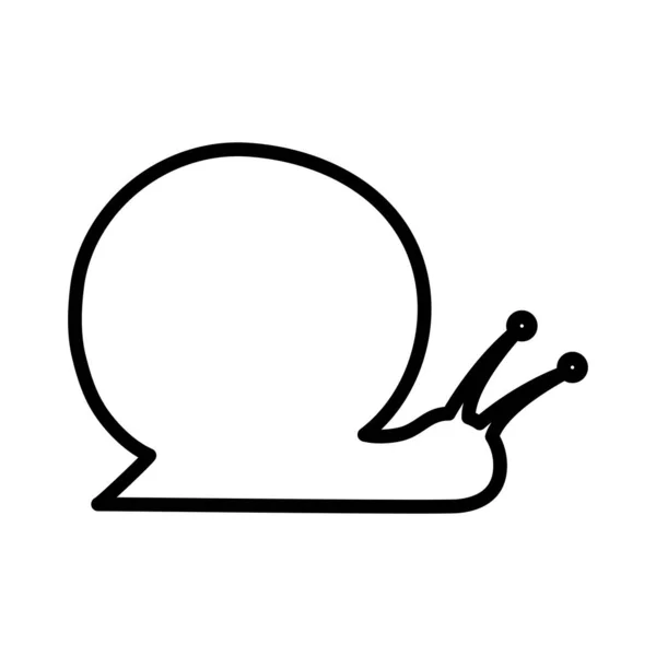 孤立蜗牛轮廓风格图标矢量设计 — 图库矢量图片