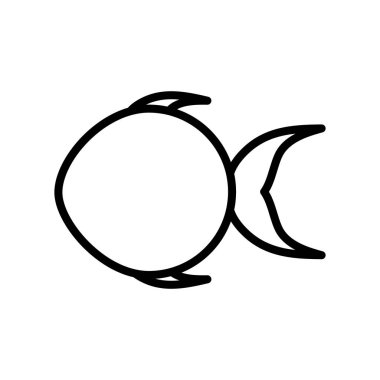 İzole balık silueti biçim ikon vektör tasarımı