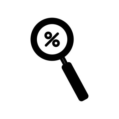 Lupe siluet biçim vektör tasarımı içinde izole edilmiş yüzde