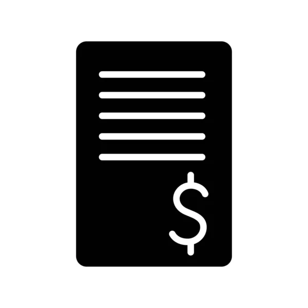 Documento de dinero aislado silueta estilo icono vector diseño — Vector de stock