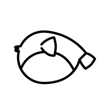 İzole edilmiş kirpi balığı siluet biçim ikon vektör tasarımı