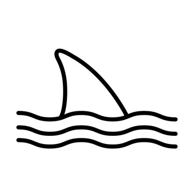 İzole edilmiş köpekbalığı silueti biçim ikon vektör tasarımı