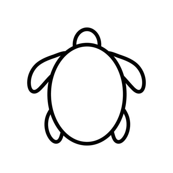 Design de vetor ícone de estilo silhueta de tartaruga isolada — Vetor de Stock