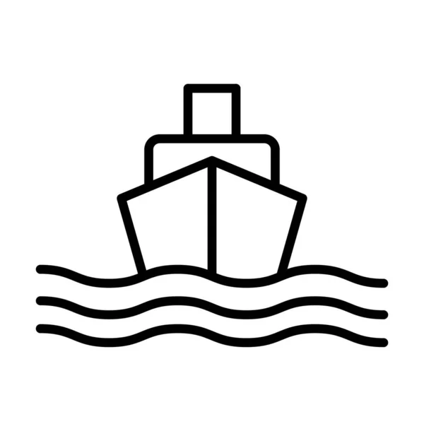 Geïsoleerd schip voertuig silhouet stijl pictogram vector ontwerp — Stockvector