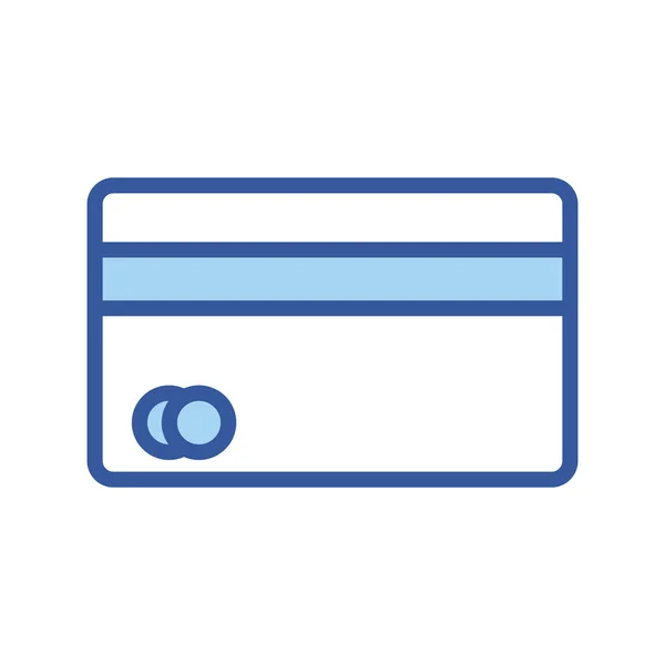 İzole edilmiş para kartı hattı ve biçim ikonu vektör tasarımını doldur — Stok Vektör