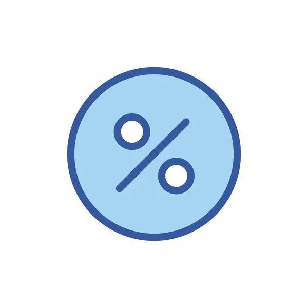 Isolé pourcentage cercle ligne et style de remplissage icône vectoriel design — Image vectorielle