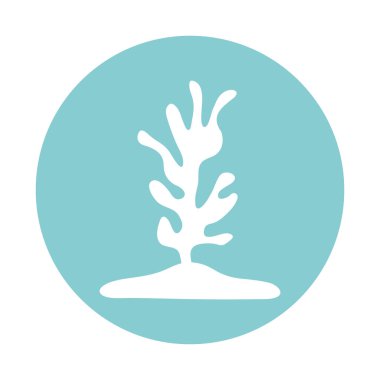 İzole mercan blok biçim vektör tasarımı