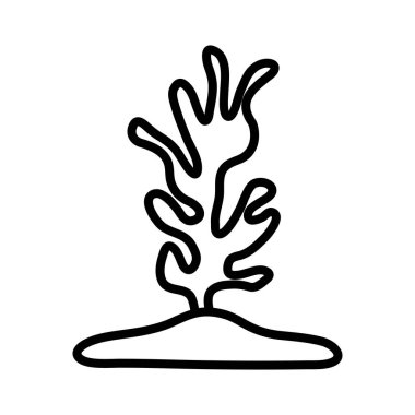 İzole mercan siluet biçim ikon vektör tasarımı